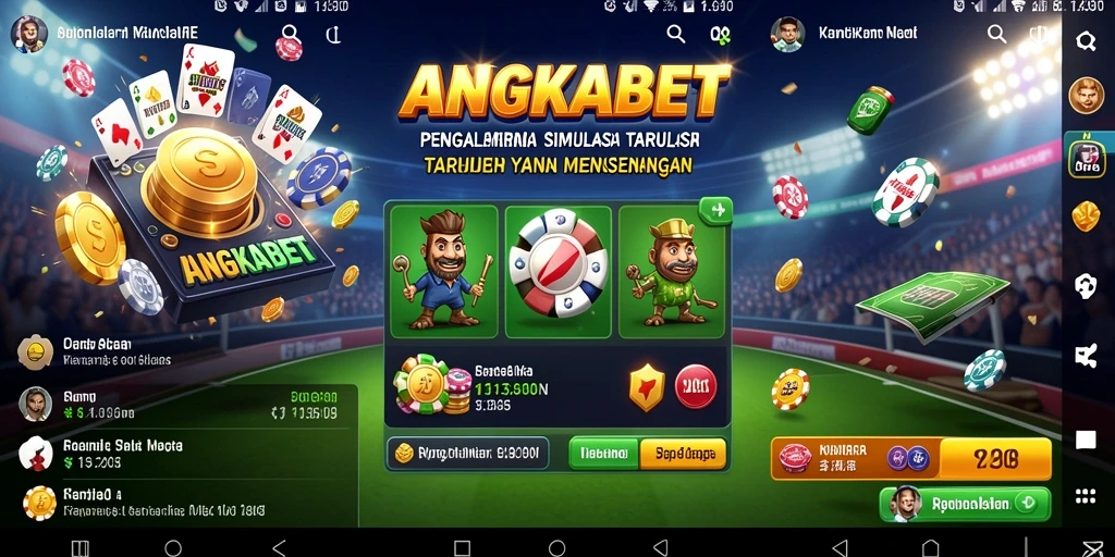 Tampilan menarik gameplay simulation di ANGKABET dengan interaksi sosial.