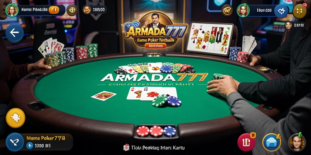 Tampilan menarik dari gameplay Poker di ARMADA777.