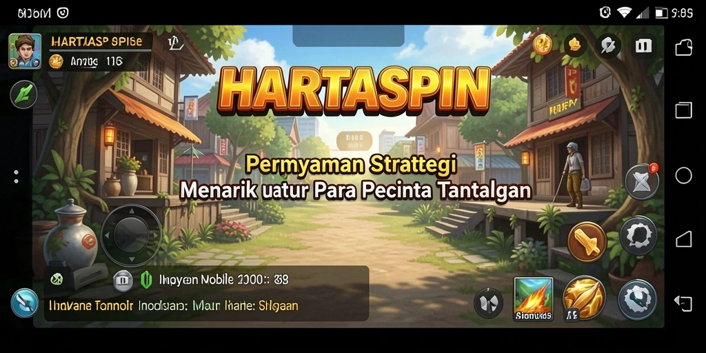 Tampilan gameplay HARTASPIN yang menarik dan strategis.