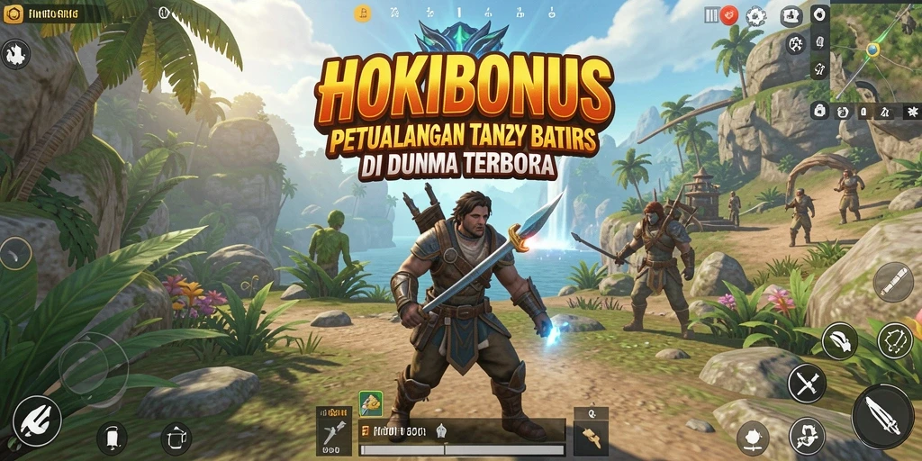 Tampilan gameplay HOKIBONUS dengan pemandangan menakjubkan di dunia terbuka.