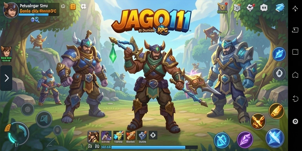 Gameplay JAGO11 yang seru dan mendebarkan dalam dunia RPG.