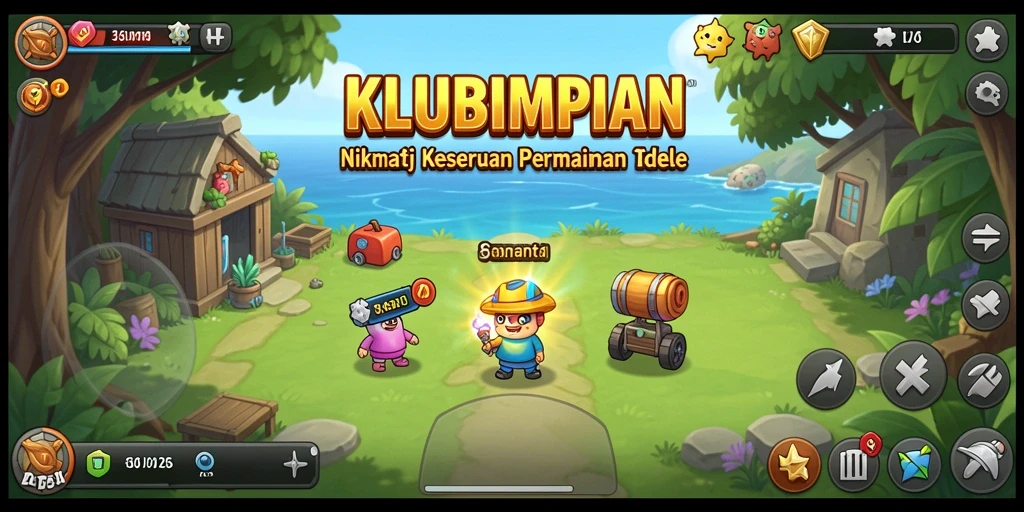 Tangkapan layar menunjukkan aksi seru dalam KLUBIMPIAN.