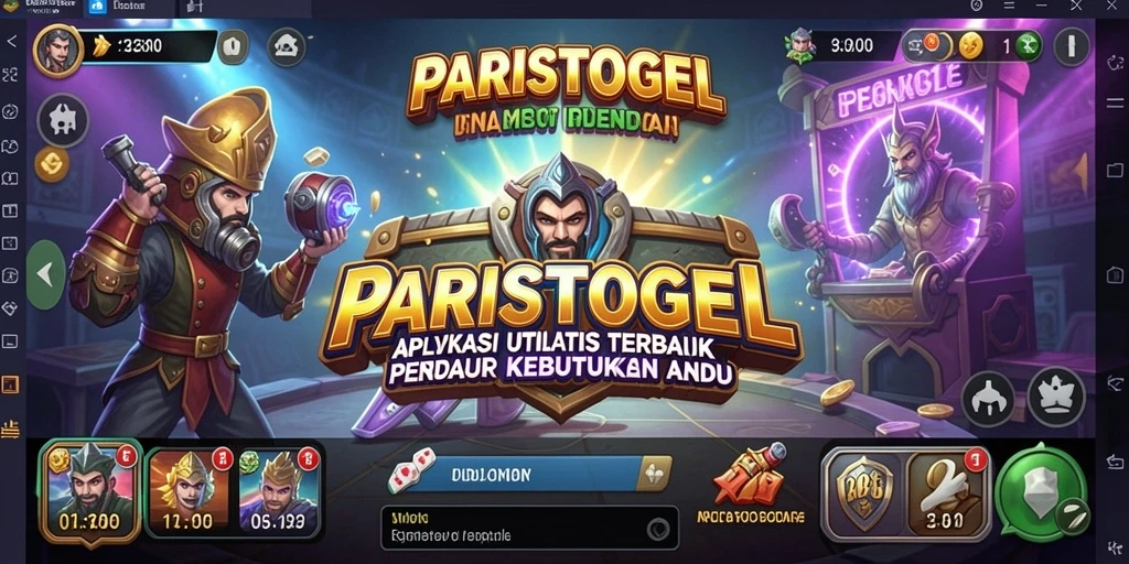 Tampilan utama PARISTOGEL dengan fitur-fitur utilitas yang lengkap.