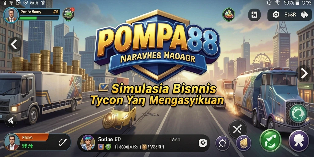 Tampilan utama POMPA88 dengan gameplay yang menarik dan interaktif.