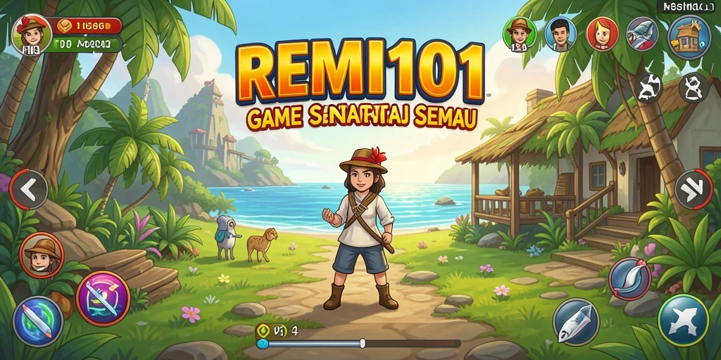 Tampilan menarik dari gameplay REMI101 yang seru dan santai.