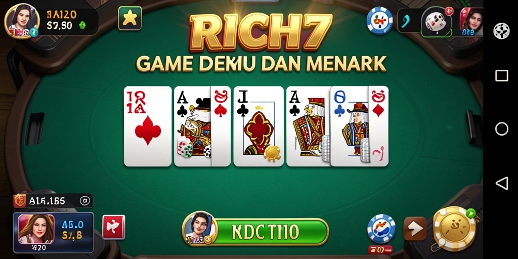Tampilan gameplay menarik dari RICH7 dengan pemain bersaing.