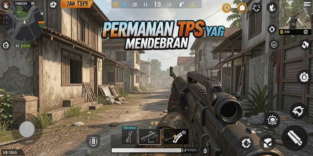 Tampilan gameplay mendebarkan dari TAR555 dalam mode TPS.