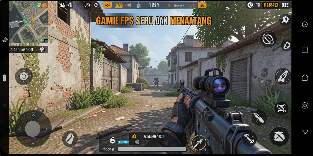 Screenshot gameplay VALIR4D menampilkan pertempuran epik dan intens.